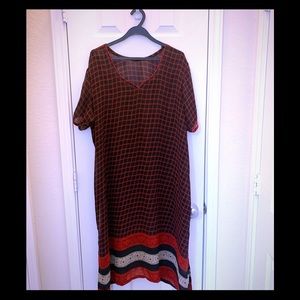 Indian Red black shalwar Tunic style Large